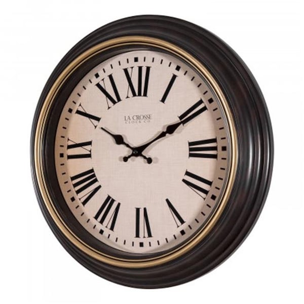 Lacrosse Lacrosse 404-3045BK 18 in. Plastic Wall Clock; Black 404-3045BK - main